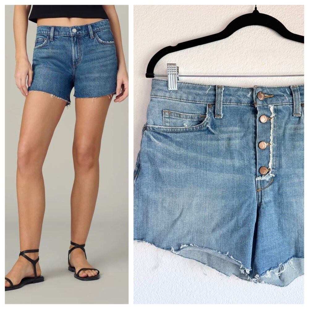 Joe's Jeans The Ozzie Short in Roy Medium Wash Frayed Button Fly Size 30 EUC